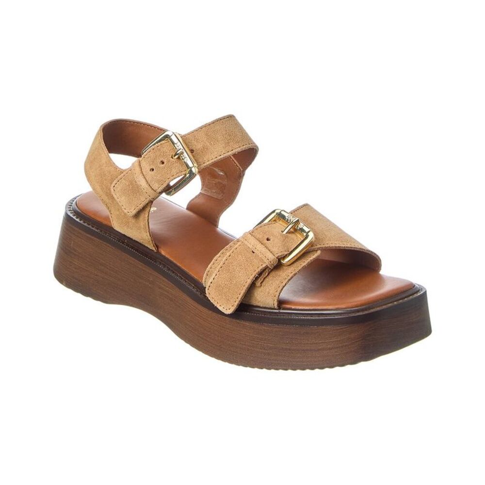 Dune London Luno Suede Platform Sandal, Beige